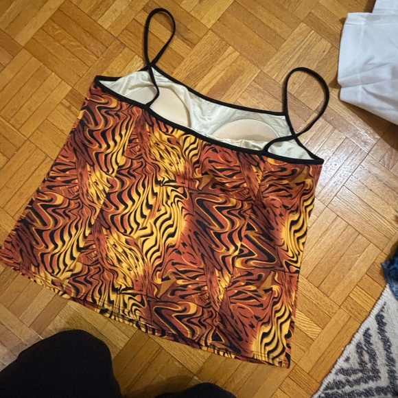 Vintage bathing suit top fire print *accepting offers - Picture 3 of 3